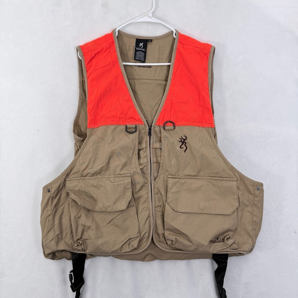 Browning Vest Mens M Beige Bird N Lite 2.0 Shooting Upland Hunting Outdoor